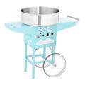 Royal Catering Commercial Candy Floss Machine with Cart RCZC-1200-BG (1200 W, Ø 52 cm, 1 Unit / 30-60 s, Sep. Control: Thermostat and Rotation, Incl. Measuring Spoon) Turquoise