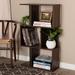 Wrought Studio™ Benedick Geometric Bookcase Wood in Brown/Gray | 40.2 H x 23.6 W x 9.4 D in | Wayfair 58B5750FF14841E99CBC112E19248AA5