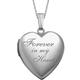 PicturesOnGold.com Forever in My Heart Locket Necklace for Women That Hold Pictures Personalized Heart Shaped Picture Lockets in Sterling Silver or Yellow Gold., 3/4 Inch or 20 mm, Metal, Cubic