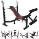 TnP Accessories. TnP Weight Bench Multi Adjustable Gym Workout Exercise Station Home 4 Barbell Set/Leg Curl Extension MultiGym