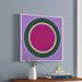 Latitude Run® Colorful Circles - Picture Frame Graphic Art Paper in Green/Indigo/Pink | 31.25 H x 31.25 W x 1.75 D in | Wayfair