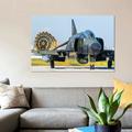 East Urban Home 'Hellenic Air Force RF-4E Phantom II Recovering Its Drag Chute at Larissa Air Base, Greece' Photographic Print Canvas Canvas | Wayfair