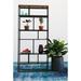 Union Rustic Langsa Geometric Bookcase Wood in Brown/Gray | 78.7 H x 35.5 W x 11.8 D in | Wayfair 09CA49C3B8354991ACCAF3FE52808C37