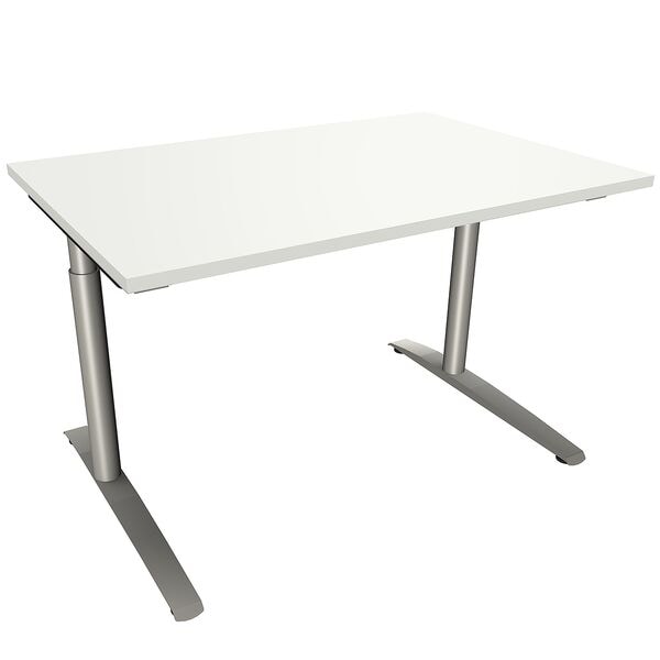 fm Büromöbel Schreibtisch »Fastline« 120 cm C-Fuß weiß, 120x85x80 cm