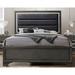 Ebern Designs Alexandro Standard Bed Wood & /Upholstered/Polyester in Brown/Gray | 57.08 H x 83.26 W x 79.36 D in | Wayfair