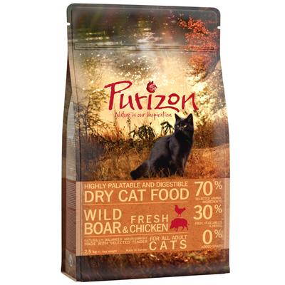 2,5kg Kitten Purizon + 2,5kg Adult Purizon Wildschwein & Huhn getreidefreies Katzenfutter trocken