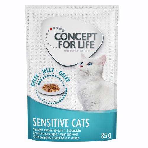 12x85g Sensitive Cats in Gelee Concept for Life Katzenfutter nass