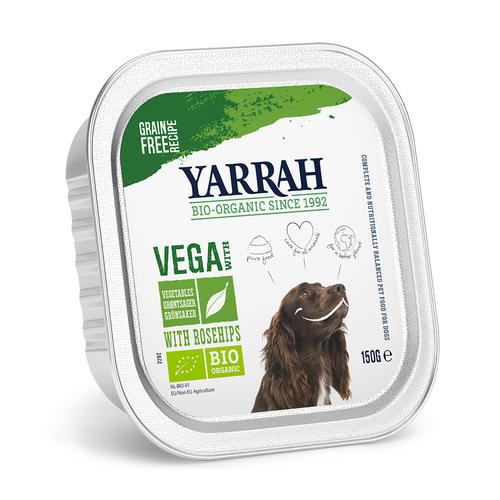 36 x 150g Schalen Vegetarische Chunks mit Bio Gemüse & Bio Hagebutte Yarrah Bio Hundefutter nass