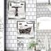 House of Hampton® 'Black Damask Sink' 2 Piece Graphic Art Print Set Plastic/Acrylic in Black/White | 27.5 H x 55 W x 0.75 D in | Wayfair