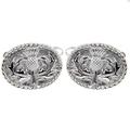 Alexander Castle 925 Sterling Silver Scottish Thistle Cufflinks for Men - Scottish Gift Cuff Links with Jewellery Gift Box