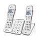 Geemarc Amplidect 595 Photo Twin - Loud Cordless Home Phone Set with Photo Memories, SOS Function and Large Buttons for Seniors - Medium to Severe Hearing Loss - Hearing Aid Compatible - UK version