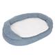 Oval Grey Memory Foam Dog Bed 117x72x24cm