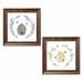 August Grove® 'Happy to Bee Home II & Happy to Bee Home III' 2 Piece Graphic Art Print Set Canvas in Gray/Green/Indigo | Wayfair