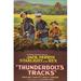 Buyenlarge 'Thunderbolt's Tracks' Vintage Advertisement Poster in Blue/Brown/Green | 66 H x 44 W x 1.5 D in | Wayfair 0-587-62905-LC4466