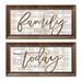 Winston Porter 'Contemporary Family Prayer & Today is a New Day' 2 Piece Textual Art Set in Brown/Gray | 8 H x 18 W x 0.75 D in | Wayfair