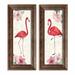 Bay Isle Home™ 'Tropical Fun Bird VI & Tropical Fun Bird VII' 2 Piece Graphic Art Print Canvas in Pink/Red | 22 H x 10 W x 0.75 D in | Wayfair