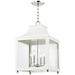 Mitzi Leigh 16"W Polished Nickel and White 4-Light Pendant