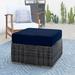 Modrest Invite Outdoor Patio Ottoman by Modway in Gray | 12.5 H x 26 W x 26 D in | Wayfair EEI-1869-GRY-NAV