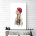 Ebern Designs 'Modern Bunny I' Watercolor Painting Print Canvas in Black/Brown/Red | 30 H x 18 W x 1 D in | Wayfair