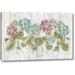 Ophelia & Co. Vibrant Row of Hydrangea on Wood by Cheri Blum - Print on Canvas in Blue/Green/Pink | 16 H x 24 W x 1.5 D in | Wayfair