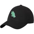 Men's Top of the World Black North Texas Mean Green Primary Logo Staple Adjustable Hat