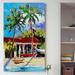 Highland Dunes 'Caribbean Shore' Acrylic Painting Print Canvas in White | 60 H x 36 W x 1.5 D in | Wayfair 4319428A71484F6487678A98FAB862C1
