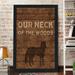 Millwood Pines 'Our Neck of The Woods' Graphic Art Print Canvas in Brown/Green | 27.5 H x 21.5 W x 0.75 D in | Wayfair