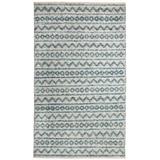 White 60 x 0.24 in Area Rug - World Menagerie Edwa Oriental Hand-Knotted Wool Teal/Ivory Area Rug Wool | 60 W x 0.24 D in | Wayfair