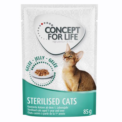 12x85g Sterilised Cats in Gelee Concept for Life Katzenfutter nass