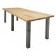 Solid Wood Rectangular Conference Table with Industrial Steel Legs - 8' x 3' - See Other