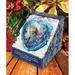 The Holiday Aisle® Limited Edition Flower Fairy Heart Ornament Oversized Limited Edition Heart in Blue/Indigo | 5.5 H x 5 W x 5 D in | Wayfair