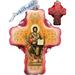 The Holiday Aisle® Jesus Cross Glass Ornament Holiday Splendor Collection Glass in Orange/Red | 4 H x 3 W x 2 D in | Wayfair