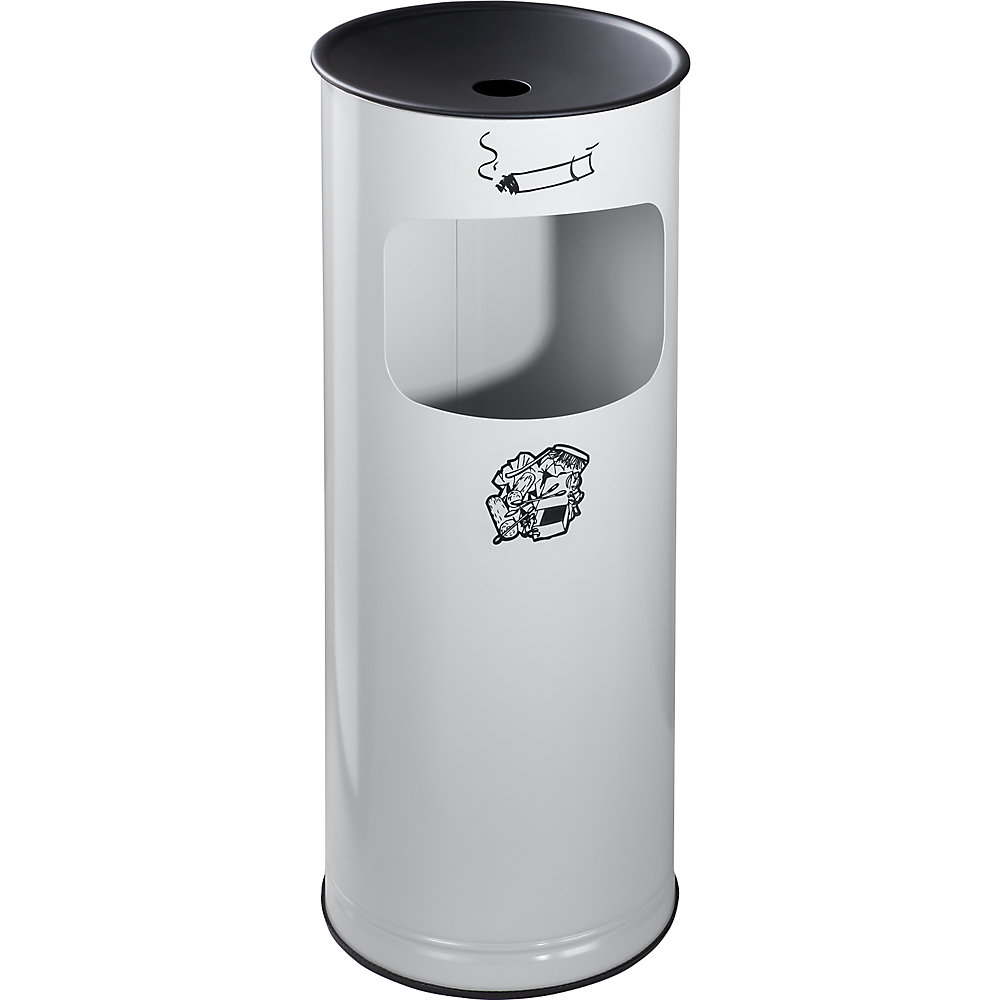 Combiné cendrier-poubelle anti-feu VAR