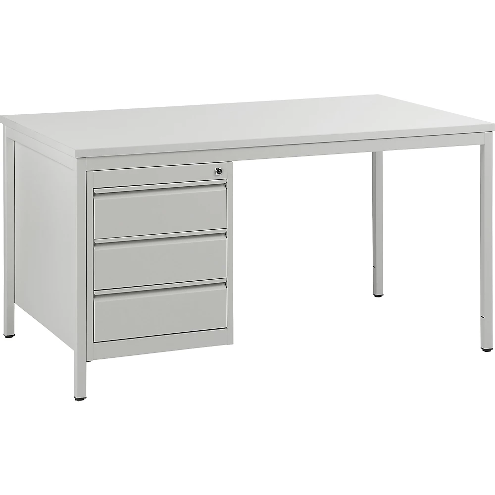 Bureau d'atelier gris clair eurokraft basic