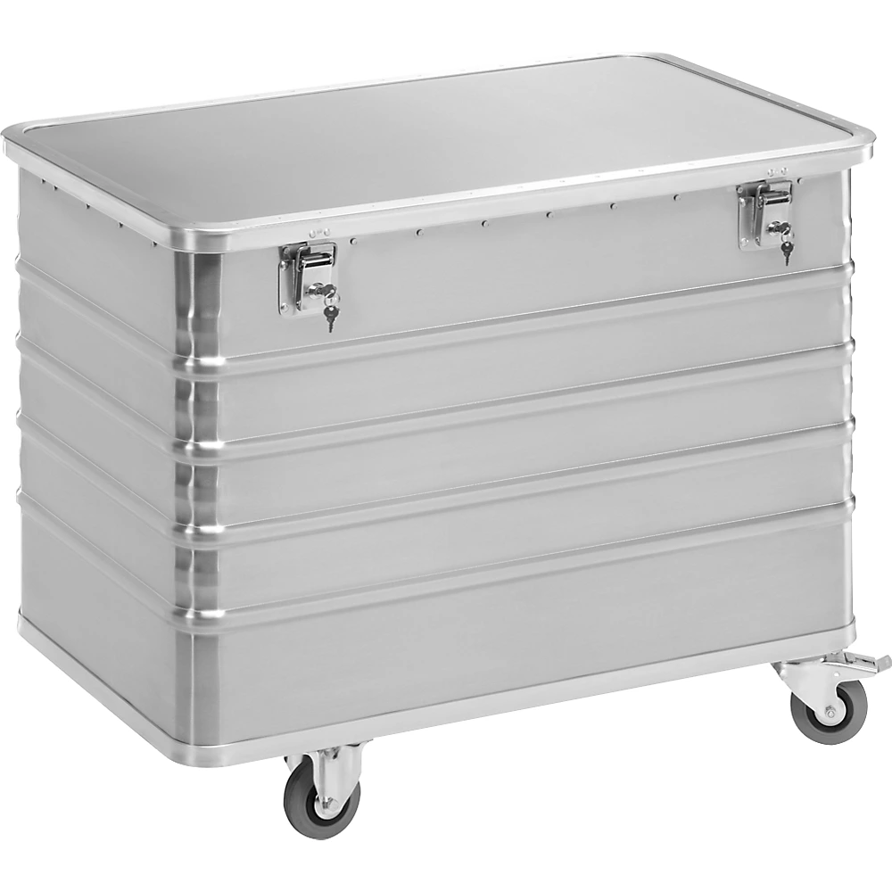 Chariot-caisse en aluminium, à panneaux pleins Gmöhling