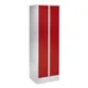 Wolf Vestiaire avec socle, h x l x p 1800 x 600 x 500 mm, 4 casiers, rouge feu