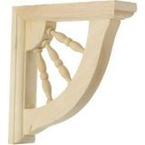 1.5 in. W x 7 in. D x 7 in. H Andrea Wagon Wheel Bracket Maple