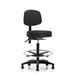 Symple Stuff Christa High Bench Height Adjustable Lab Stool Plastic in Gray/Black/Brown | 49.25 H x 25 W x 25 D in | Wayfair