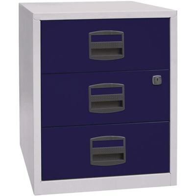 Bisley Home Mobiler Beistellschrank »PFA« A4, einbahnig, 3 Schübe blau, 41.3x52.8x40 cm Image