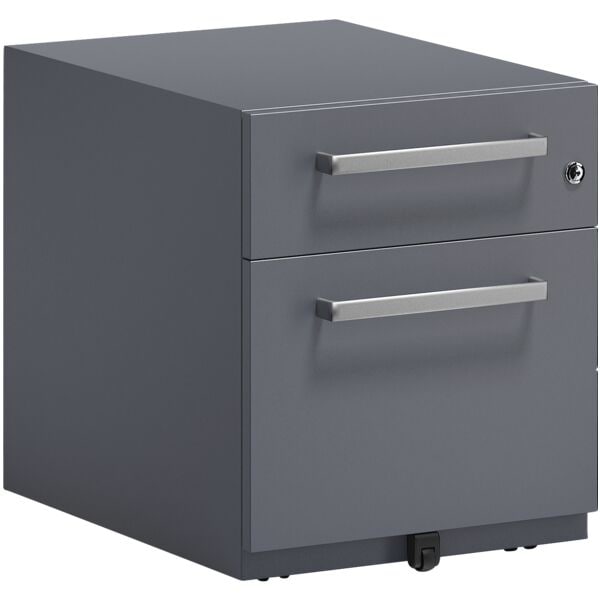 Bisley Stahl-Rollcontainer »Note« mit Hängeregistratur, mit Griff, extratief grau, 42x49.5x77.5 cm