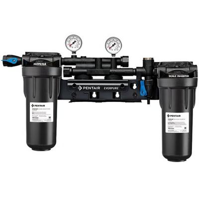 Everpure EV9294-02 High Flow CSR Twin Manifold with 10" Prefilter and Scale Reduction - 3/4" NPT