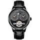 B BINGER Men's Automatic Watch Dual Time Clown Moon Phase Ailang Series Watches (Black)