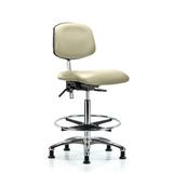 Symple Stuff Madisen Drafting Chair Aluminum/Upholstered in Brown | 36.5 H x 24 W x 25 D in | Wayfair 75168CE1670149C680AC870CCD8AC1F3
