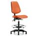 Symple Stuff Jalynn Drafting Chair Upholstered in Orange/Black/Brown | 43 H x 24 W x 25 D in | Wayfair 8F2054F37A154AD9A4FC0E716C94BD90