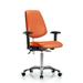 Symple Stuff Octavia Ergonomic Task Chair Upholstered/Metal in Orange/Brown | 38.5 H x 27 W x 25 D in | Wayfair 41A1F8CC1D7F4C6A948E935288B75F19