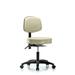 Symple Stuff Selina Desk Height Adjustable Lab Stool Plastic/Metal in Gray/Brown | 38.25 H x 25 W x 25 D in | Wayfair