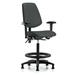 Symple Stuff Caleb Ergonomic Drafting Chair Upholstered/Metal in Black/Brown | 43 H x 27 W x 25 D in | Wayfair 6D95B9D649294DE799943119FBAEC677