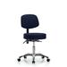 Symple Stuff Dalia Desk Height Adjustable Lab Stool Metal/Fabric in Blue/Black | 38.25 H x 26 W x 26 D in | Wayfair