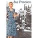 Buyenlarge 'San Francisco Walking Dress I' by Sara Pierce Vintage Advertisement in Black/White | 42 H x 28 W x 1.5 D in | Wayfair