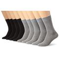 Camano Socken aus Bio-Baumwolle im 9er Pack (9 Paar)- Gr. 43-46, Grau (L.grey Mel. (10) + Anthra 0010)